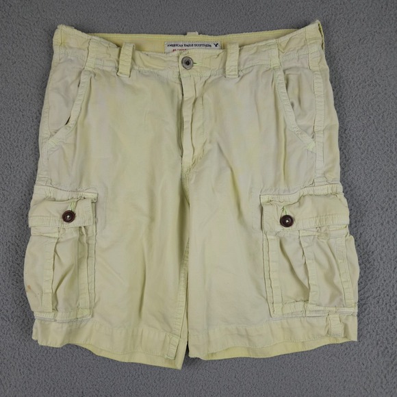 American Eagle Outfitters Other - American Eagle Shorts Men 34 Yellow Tie Dye Cargo Distressed Grunge Baggy Skater